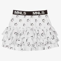 Monnalisa-Teen Girls White Cotton Skirt | Childrensalon Outlet