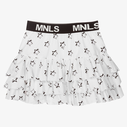 Monnalisa-Teen Girls White Cotton Skirt | Childrensalon Outlet