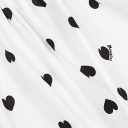 Monnalisa-Белое платье с сердечками для девочек-подростков | Childrensalon Outlet