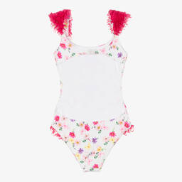 Monnalisa-Бело-розовый купальник с Лолой | Childrensalon Outlet