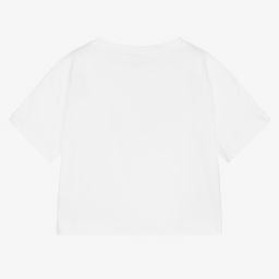Monnalisa-Teen Girls White T-Shirt | Childrensalon Outlet