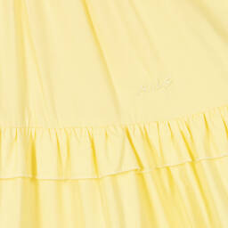 Monnalisa-Teen Girls Yellow Cotton Dress | Childrensalon Outlet