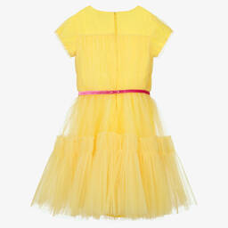 Monnalisa-Желтое платье из тюля | Childrensalon Outlet