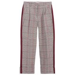 Monnalisa Шик-Teen Grey Check Trousers | Childrensalon Outlet