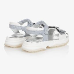 Monnalisa-Teen Grey Leather Sandals | Childrensalon Outlet