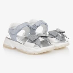 Monnalisa-Teen Grey Leather Sandals | Childrensalon Outlet