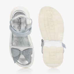 Monnalisa-Teen Grey Leather Sandals | Childrensalon Outlet