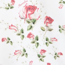 موناليزا Chic-فستان ميدي كريب لون عاجي بطبعة ورود | Childrensalon Outlet