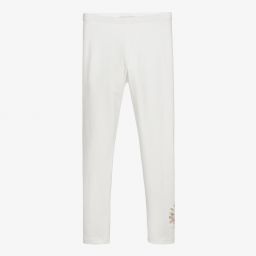 Monnalisa-Кремовые легинсы для подростков | Childrensalon Outlet