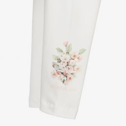 Monnalisa-Кремовые легинсы для подростков | Childrensalon Outlet