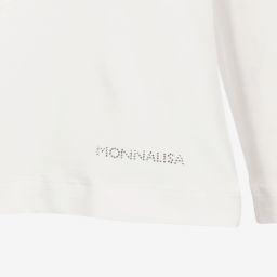 Monnalisa-Кремовый топ с высоким воротником для подростков | Childrensalon Outlet