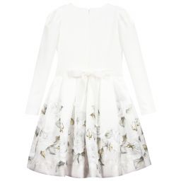 Monnalisa-Teen Ivory Roses Dress | Childrensalon Outlet
