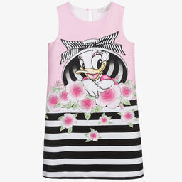 Monnalisa-Розовое платье с Дейзи Дак для подростков | Childrensalon Outlet