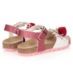 Monnalisa-Teen Pink Flower Sandals | Childrensalon Outlet