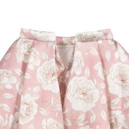 Monnalisa Шик-Teen Pink & Ivory Rose Skirt  | Childrensalon Outlet