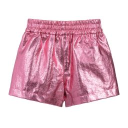 Monnalisa-Teen Pink Metallic Shorts | Childrensalon Outlet