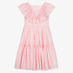 Monnalisa-Розовое платье в горох для подростков | Childrensalon Outlet