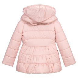 Monnalisa Couture-Teen Pink Puffer Coat  | Childrensalon Outlet