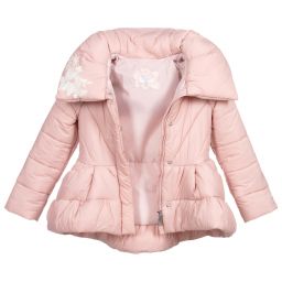 Monnalisa Couture-Teen Pink Puffer Coat  | Childrensalon Outlet