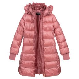 Monnalisa-Teen Pink Puffer Coat | Childrensalon Outlet