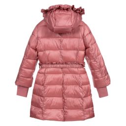 Monnalisa-Teen Pink Puffer Coat | Childrensalon Outlet