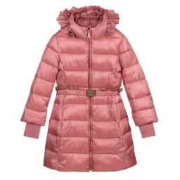 Monnalisa-Teen Pink Puffer Coat | Childrensalon Outlet