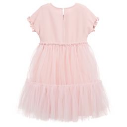 Monnalisa-Teen Pink Tulle Flower Dress | Childrensalon Outlet