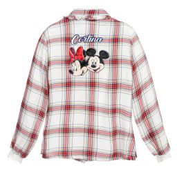 Monnalisa-Teen Red Check Disney Blouse | Childrensalon Outlet