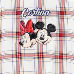 Monnalisa-Teen Red Check Disney Blouse | Childrensalon Outlet