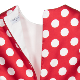 Monnalisa-Красное платье в белый горошек для подростков | Childrensalon Outlet