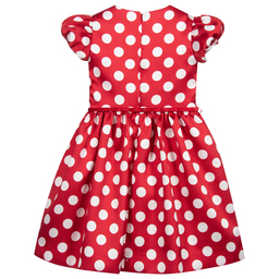 Monnalisa-Красное платье в белый горошек для подростков | Childrensalon Outlet
