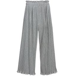 Monnalisa-Teen Silver Pleated Trousers | Childrensalon Outlet