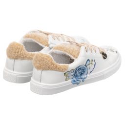 Monnalisa-Teen White Leather Trainers | Childrensalon Outlet
