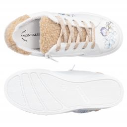 Monnalisa-Teen White Leather Trainers | Childrensalon Outlet