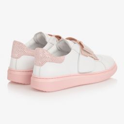 Monnalisa-Teen White Leather Trainers | Childrensalon Outlet
