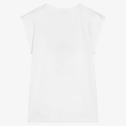 Monnalisa-Teen White Mickey Mouse Top | Childrensalon Outlet