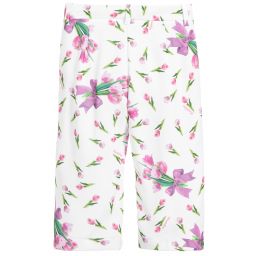 Monnalisa-Teen White & Pink Trousers | Childrensalon Outlet
