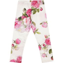 Monnalisa Chic-Vintage Floral Print Leggings | Childrensalon Outlet