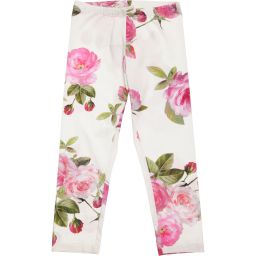 Monnalisa Chic-Vintage Floral Print Leggings | Childrensalon Outlet