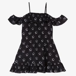 Monnalisa-Черное хлопковое платье | Childrensalon Outlet