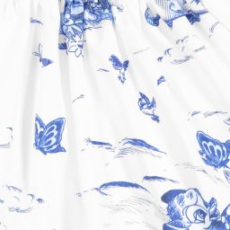 Monnalisa-White & Blue Disney Skirt | Childrensalon Outlet