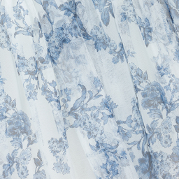 Monnalisa-White & Blue Floral Dress | Childrensalon Outlet