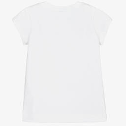 Monnalisa-White Cotton Bambi T-Shirt | Childrensalon Outlet