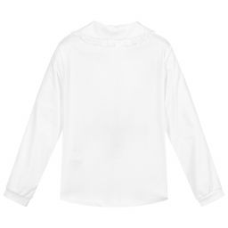 Monnalisa-Белая блузка из хлопка | Childrensalon Outlet