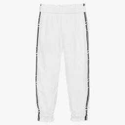 Monnalisa-Белые хлопковые брюки | Childrensalon Outlet