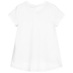 Monnalisa Bebé-White Cotton Tunic Top | Childrensalon Outlet