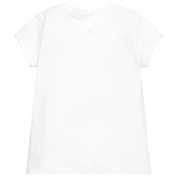 Monnalisa Бебе-Белая футболка c Дэйзи Дак | Childrensalon Outlet