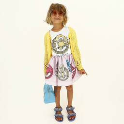 Monnalisa-تيشيرت قطن جيرسي لون أبيض للبنات | Childrensalon Outlet