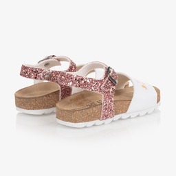 Monnalisa-White & Pink Tweety Sandals | Childrensalon Outlet