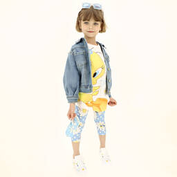 Monnalisa-Белая футболка макси с Твити | Childrensalon Outlet